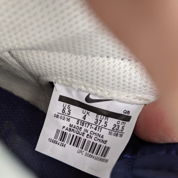 RARE Nike Navy Terry Cloth High Top Sneakers VGUC! - Picture 11 of 11